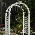 The Livingston White Vinyl Garden Arbor - Free Shipping - VA68103