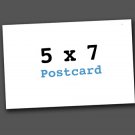 2500 5x7 FULL COLOR POST CARDS, 16PT GLOSSY FREE SHIPPING