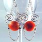 Handmade Wire Earrings ( Setting Sun )