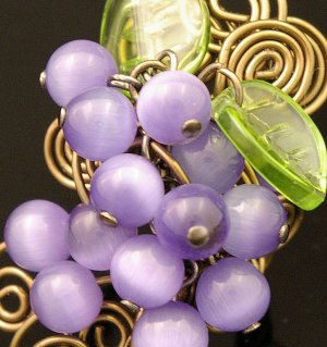 Handmade Wire free form Ring 'The Vine' (In Purple)