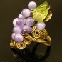 Handmade Wire free form Ring 'The Vine' (In Purple)