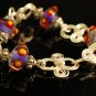 Handmade Wire and lampwork Braclet (Floss)