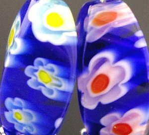 Handmade Lamp work with Bali Beads (True Blue)