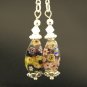 Handmade Lamp work Earrings with Bali Beads (Earth)