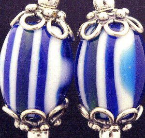 Handmade Lamp work Earrings with Bali Beads (Fallz)