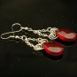 Handmade Free Form Wire Earring (RED Tears)