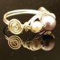 Handmade Wire free form Ring (O Pearl)