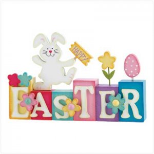#12628 Wooden Easter Bunny Sign
