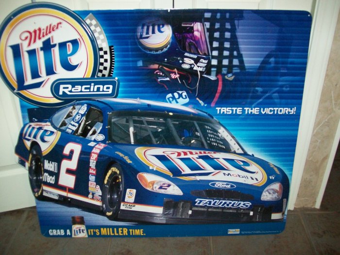 Nascar Miller Lite Racing Rusty Wallace 2 Sign