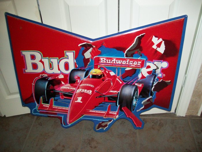 Budweiser Formula 1 Racing Sign