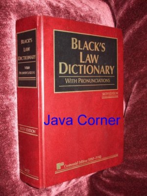 BLACK'S LAW DICTIONARY SIXTH EDITION