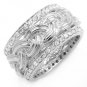 Solid White Gold Ring - 14K - Size 7.25