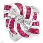 Solid 18K White Gold Ring - USA Size: 6.75