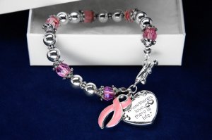 Where There Is love Pink Ribbon Bracelet