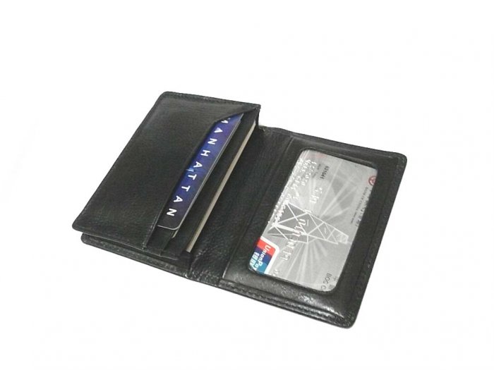 Genuine Leather Wallet Expandable Business Credit Card holder