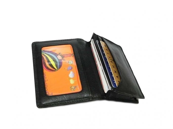 Genuine Leather Wallet Expandable Business Credit Card holder