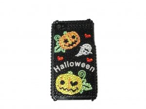 Halloween Bling Rhinestone Crystal Hard Skin Case Cover for Apple iPhone 4G OS 4 HB