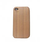 Brown Wood Pattern Back Hard Skin Case Cover for Apple iPhone 4 4G - W003