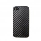Carbon Fiber Back Hard Skin Case Cover for Apple iPhone 4 4G Black