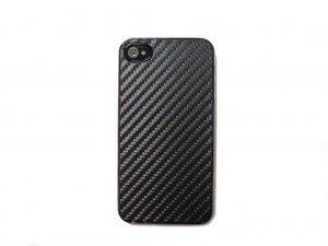 Carbon Fiber Back Hard Skin Case Cover for Apple iPhone 4 4G Black