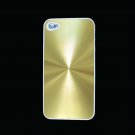 Metal Gold Back Hard Case Cover for Apple iPhone 4 4G