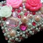 Bling Rhinestone Pink Heart Flower Pearl Hard Case Cover for Apple iPhone 3G 3Gs P003