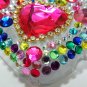 Bling Rhinestone Crystal Red Heart Case Cover for Blackberry 9700 9780 Bold B001