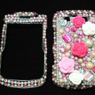 Bling Rhinestone Crystal Pink Flower Case Cover for Blackberry 9700 9780 Bold B004