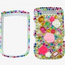 Bling Rhinestone Crystal Colorful Flower Case Cover for Blackberry 9800 Torch MF