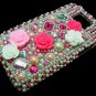 Bling Rhinestone Crystal Pink Flower Case Cover for Samsung i9100 Galaxy S 2 II