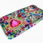 Bling Rhinestone Crystal Red Heart Hard Case Cover for Apple iPhone 4 4G 4S