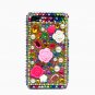 Bling Rhinestone Crystal Multi Color Flower Hard Case Cover for Apple iPhone 4 4G 4S