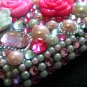 Bling Rhinestone Crystal Pink Flower Case Cover for Samsung i9000 Galaxy S LP
