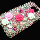 Bling Rhinestone Crystal Pink Flower Hard Case Cover for Apple iPod Touch 4 4G 4th Gen