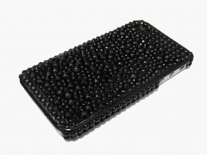 Bling Rhinestone Crystal Black Hard Case Cover for Apple iPhone 4 4G 4S