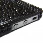 Bling Rhinestone Crystal Black Hard Case Cover for Apple iPhone 4 4G 4S