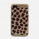 Bling Rhinestone Crystal Leopard Gold Hard Case Cover for Apple iPhone 4 4G 4S FG