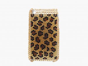 Bling Rhinestone Crystal Leopard Gold Hard Case Cover for Apple iPhone 3G 3GS FG