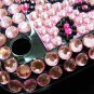 Bling Rhinestone Crystal Leopard Pink Hard Case Cover for Apple iPhone 3G 3GS