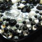 Bling Rhinestone Crystal Black White Flower Case Cover for Blackberry 9900 9930 Bold FB