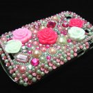 Bling Rhinestone Crystal Pink Flower Case Cover for Blackberry 9900 9930 Bold LP