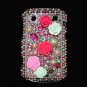 Bling Rhinestone Crystal Pink Flower Case Cover for Blackberry 9900 9930 Bold LP