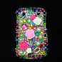 Bling Rhinestone Crystal Colorful Flower Pearl Case Cover for Blackberry 9900 9930 Bold MF