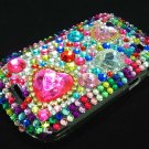 Bling Rhinestone Crystal Red Heart Case Cover for Blackberry 9900 9930 Bold RH