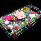 Bling Rhinestone Crystal Multi Color Flower Case Cover for Samsung i9100 Galaxy S 2 II MF