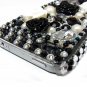 Bling Rhinestone Black White Flower Hard Case Cover for Apple iPhone 4 4G 4S FB