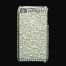 Bling Rhinestone Pearl White Back Hard Case Cover for Apple iPhone 4 4G 4S