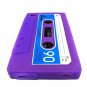 Cassette Tape Silicone Skin Case Cover for Apple iPhone 4 4G 4S Purple