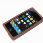 Cassette Tape Silicone Skin Case Cover for Apple iPhone 4 4G 4S Brown