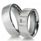 1523 CZ Cubic zirconia Crystal Diamond DIY Custom Made For LOVER Titanium Wedding Couple Ring Set